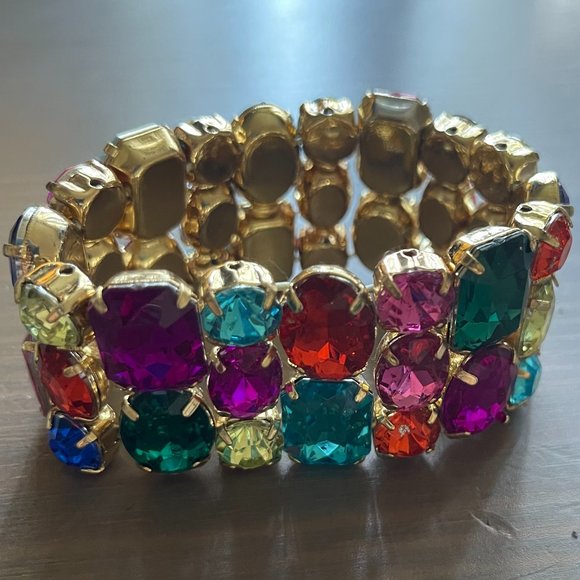 Beautiful Bejewelled Cuff Bracelet - Picture 3 of 3